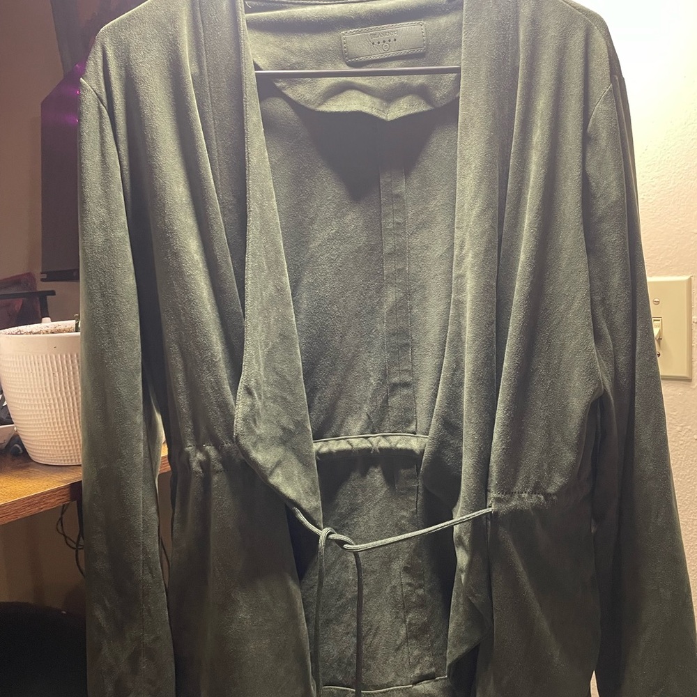 Blank NYC Olive Green Suede Jacket
